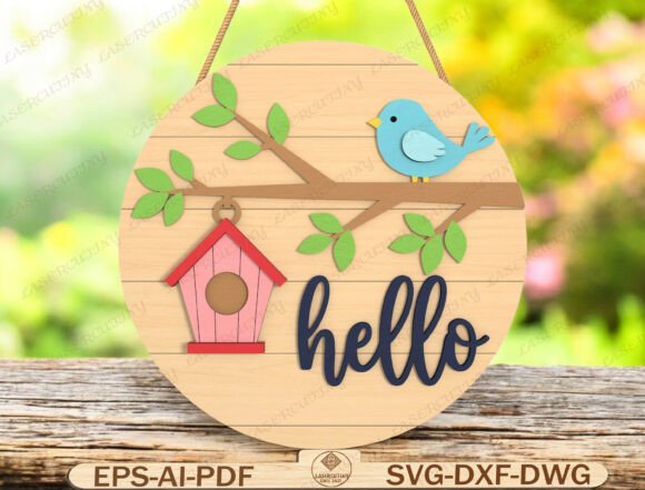 Download Spring Welcome Door Hanger Laser Cut - Welcome door hanger Collection