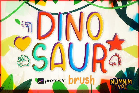 Download Procreate Brush Dinosaur Kids Letter a-Z - Procreate Collection